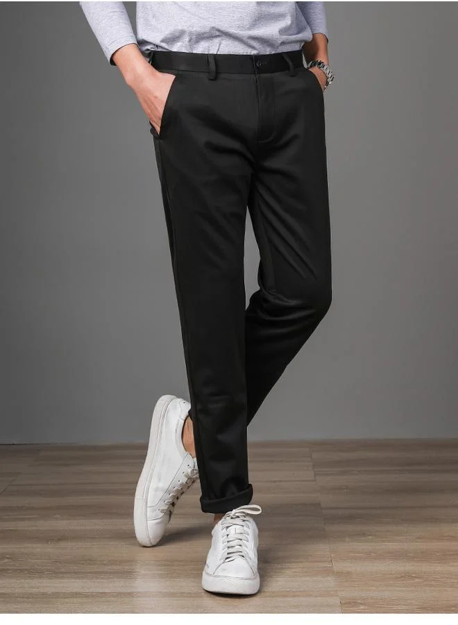 تايك تو Men Black Straight Leg Trousers