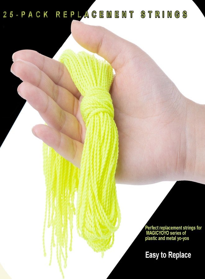 MAGICYOYO Yoyo Strings Glow in The Dark Yellow - MAGICYOYO 100% Polyester Professional Luminous Yo yo Strings for Responsive Unresponsive Yoyo Tricks, Pack of 25 - Image 4