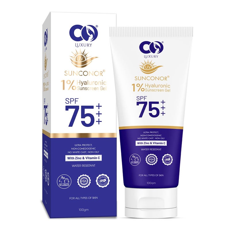 CO Luxury SPF 75 Sunscreen  PA Broad Spectrum Sunblock with Hyaluronic Acid Zinc  Vitamin C 1 - Image 1