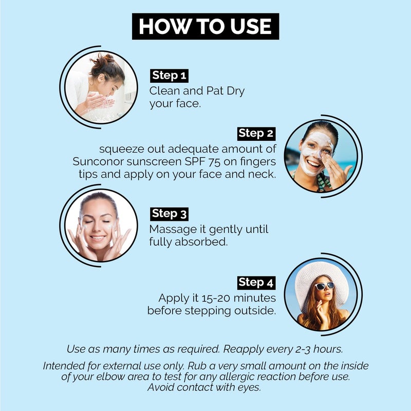 CO Luxury SPF 75 Sunscreen  PA Broad Spectrum Sunblock with Hyaluronic Acid Zinc  Vitamin C 1 - Image 5