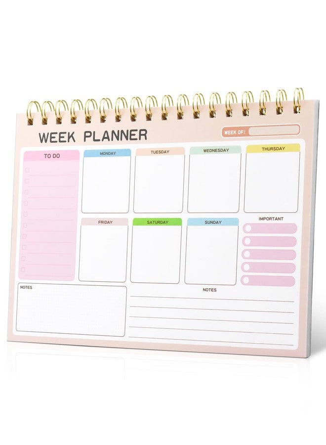 GAUENEEN Weekly To Do List Notepad with 52 Undated Tear Off Sheets（6.5"×9.5"), Desk Notepad with Multiple Sections, Planning Notepad Calendars for Student Office and Homes - Image 1