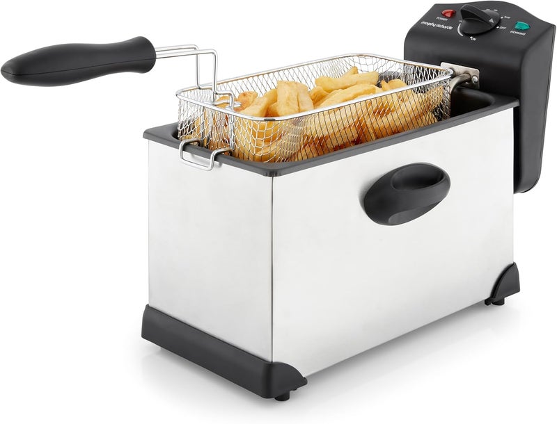 morphy richards Deep Fat Fryer, 3.5L, Variable Temperature Control, 1.2Kg Food Capacity, Viewing Window, Removable Tank, Detachable Handle, Fried Chicken, Chips, 2000W, Stainless Steel, 482000 - Image 1
