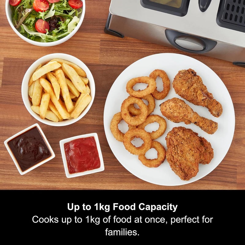 morphy richards Deep Fat Fryer, 3.5L, Variable Temperature Control, 1.2Kg Food Capacity, Viewing Window, Removable Tank, Detachable Handle, Fried Chicken, Chips, 2000W, Stainless Steel, 482000 - Image 3