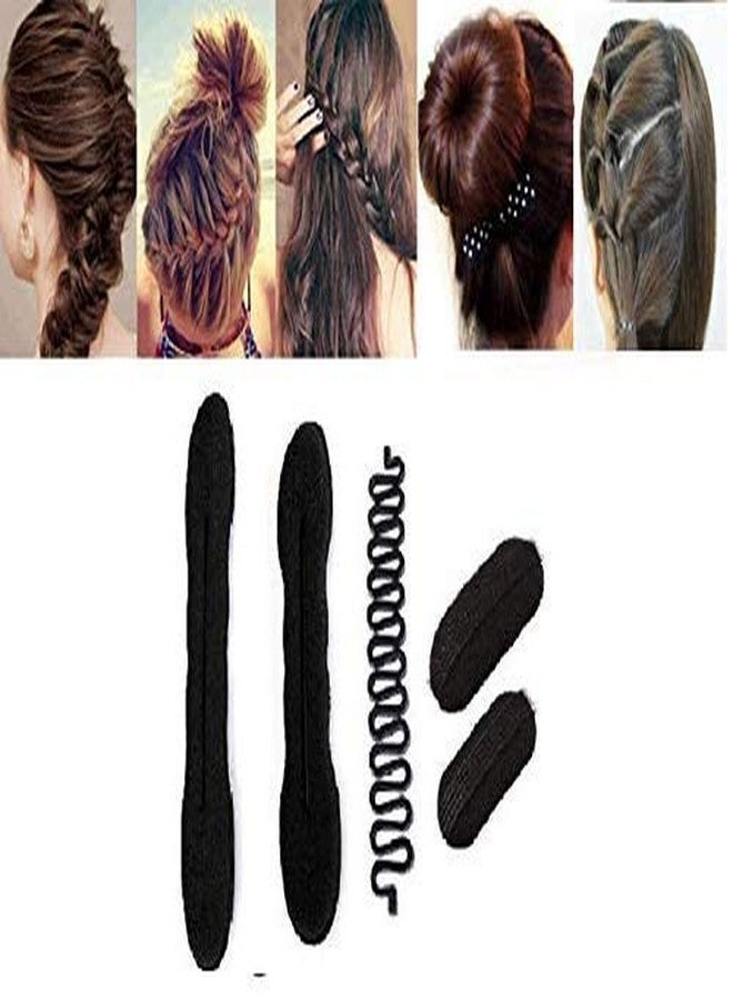 Ekan Hair Styling Twist Styling Bun Hairpins Head Rubber Clip Hair Accessories For Women 3 Pcs Black 10 Gram Pack Of 1 (m11) - Image 3