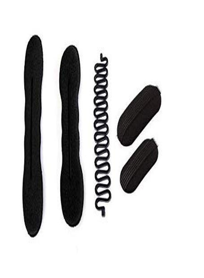 Ekan Hair Styling Twist Styling Bun Hairpins Head Rubber Clip Hair Accessories For Women 3 Pcs Black 10 Gram Pack Of 1 (m11) - Image 1