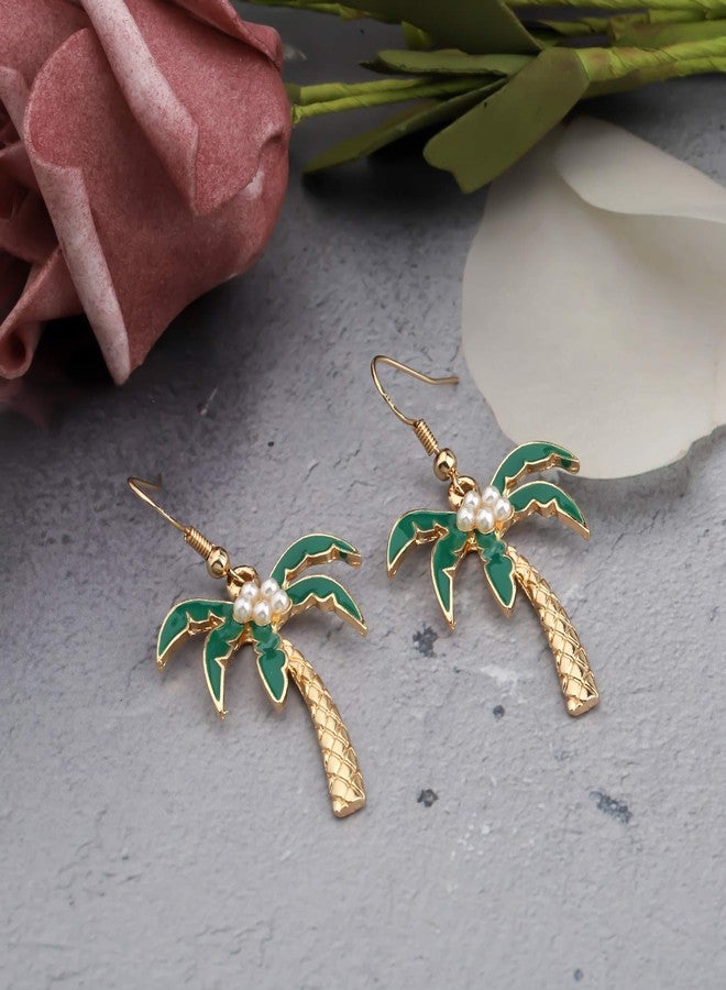 MYOSPARK Coconut Palm Tree Dangle Earring Summer Holiday Hawaii Gift Beach Theme Jewelry Earrings for Women (Coconut Earring) - Image 3