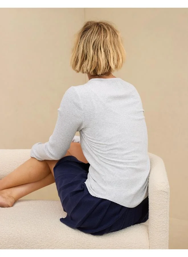 آري من امريكان ايجل Aerie Essential Henley Layering T-Shirt