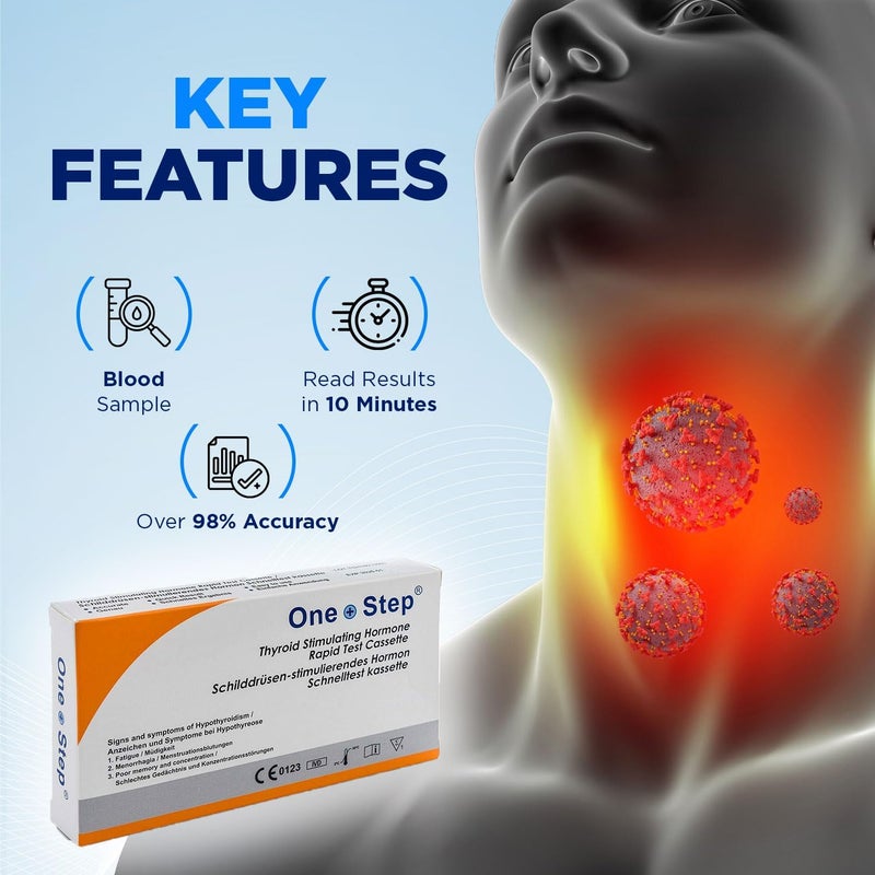 One Step Underactive Thyroid Testing Kit TSH Blood Tests for Hypothyroidism One Step 2 Test - Image 2