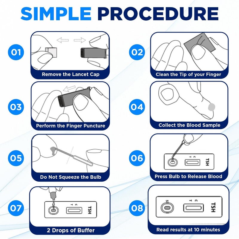 One Step Underactive Thyroid Testing Kit TSH Blood Tests for Hypothyroidism One Step 2 Test - Image 3