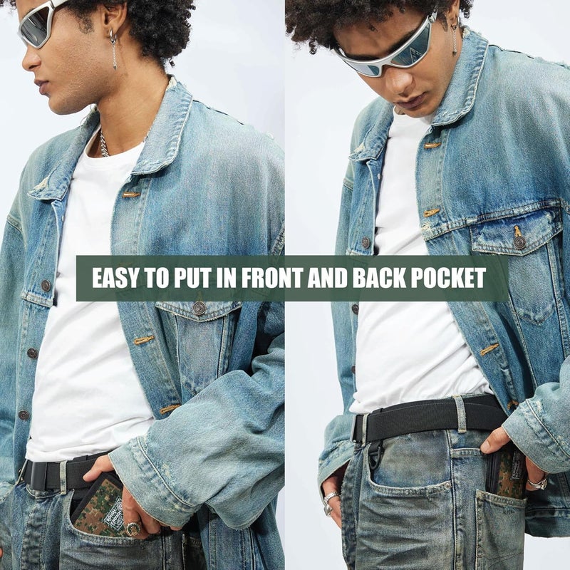 RE ROUGH ENOUGH Rough Enough Boys Wallet for Teen Kids Slim Thin Bifold with Coin Zipper Pocket Green Camo - Image 5