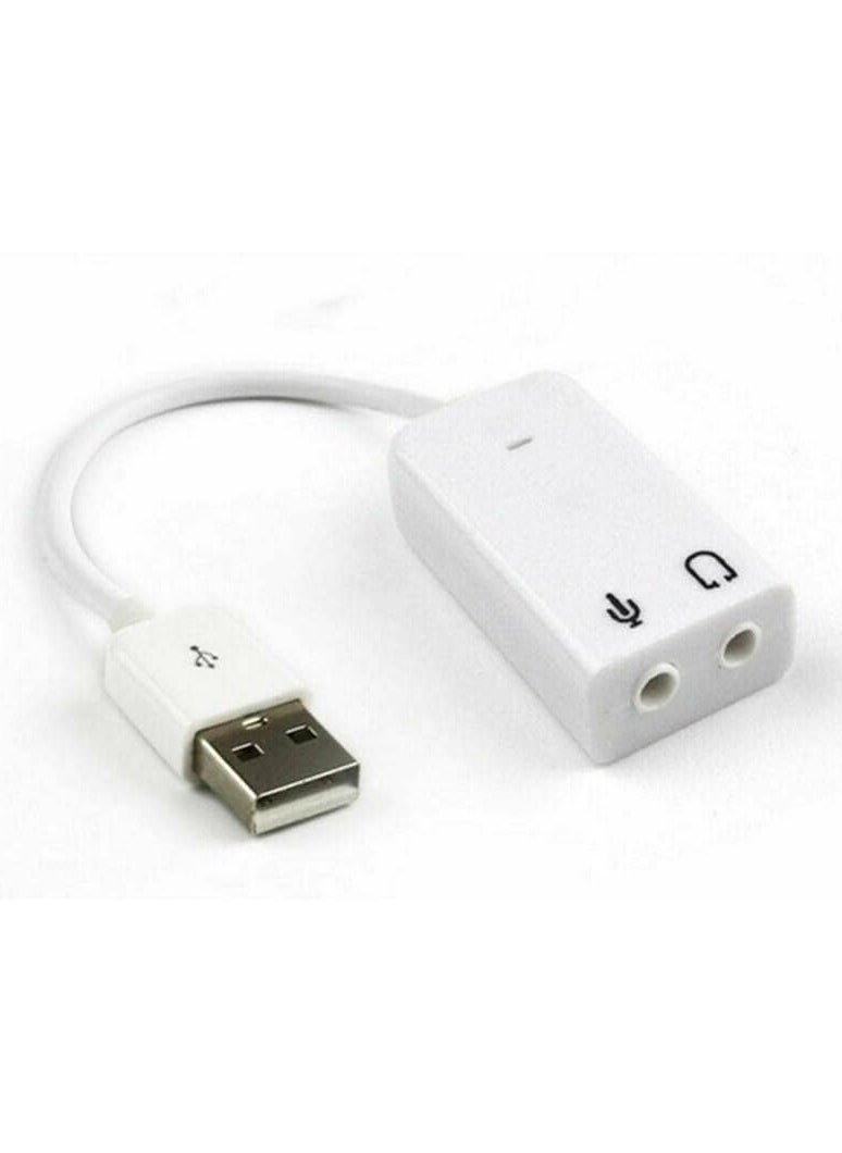 Generic External Audio Adapter - USB Sound Card with 7.1 Virtual Surround Sound, Enhance Your Audio Experience on Laptops and Desktops, Perfect for Gamers, Audiophiles, and Music Lovers  - Image 1