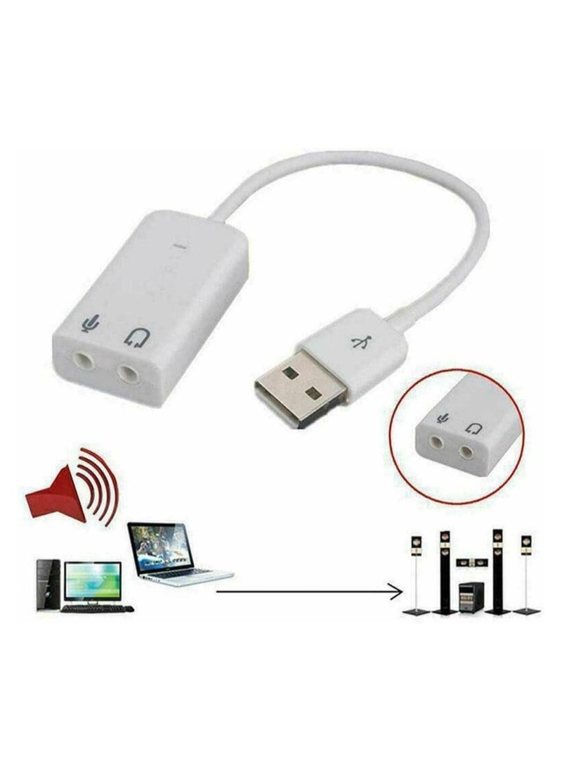 Generic External Audio Adapter - USB Sound Card with 7.1 Virtual Surround Sound, Enhance Your Audio Experience on Laptops and Desktops, Perfect for Gamers, Audiophiles, and Music Lovers  - Image 2