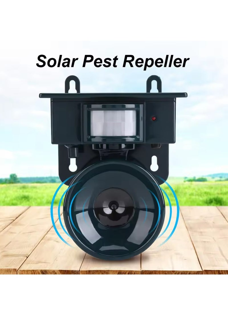 Solar Powered PIR Motion Sensor Ultrasonic Pest Repeller Bird Dog Cat Mouse Chaser Solar Pest Repeller Ultrasonic Repeller - Image 2