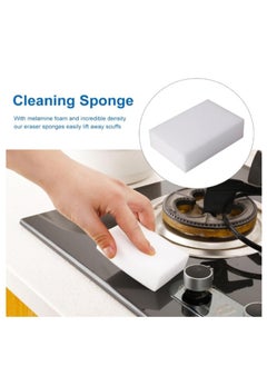 OASIS-TH Magic Sponge Eraser,10 Pack Melamine Sponge Foam, All-Purpose Washing Up Cleaning Sponge Scourers Pads, White Power Scrub Non-Scratch Sponge Cleaner for Kitchen, Dish, Bathroom,Wall  - Image 3