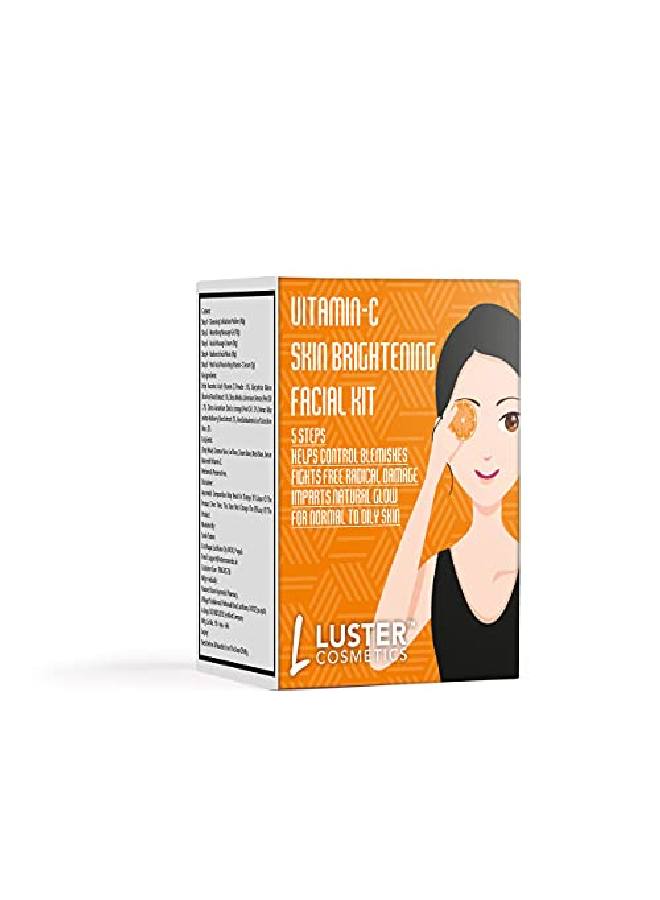LUSTER Cosmetics Vitamin C Facial Kit | Control Blemishes | Made With Lemon & Licorice Extracts | Single Use Mini Facial Kit | For Skin Brightening | For Women & Men | Paraben & Sulfate Free (45g) - Image 3