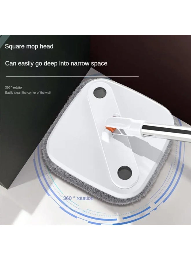 بي كير  ممسحة دوارة، ممسحة دوارة ذاتية الغسل، ممسحة قابلة للدوران بزاوية 360 درجة قابلة للتعديل لتنظيف أرضيات المنزل، مستلزمات التنظيف المنزلية - Image 5