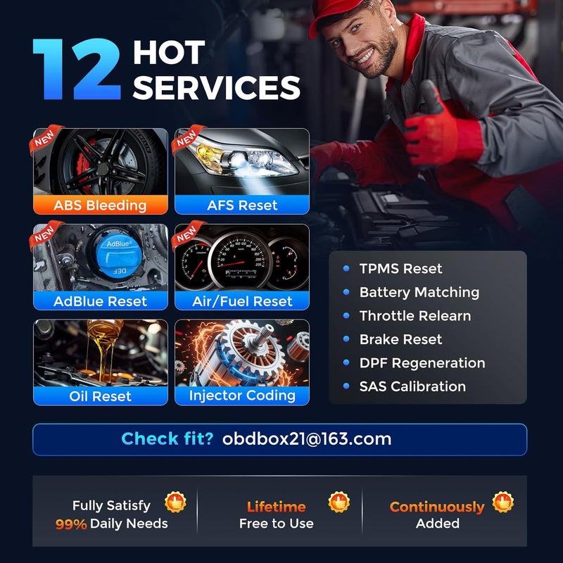 Launch ماسح ضوئي OBD2 LAUNCH CRP129E V3.0 2026 مع 12 إعادة تعيين ABS SRS قراءة رموز المحرك تحديث مجاني مدى الحياة - Image 3