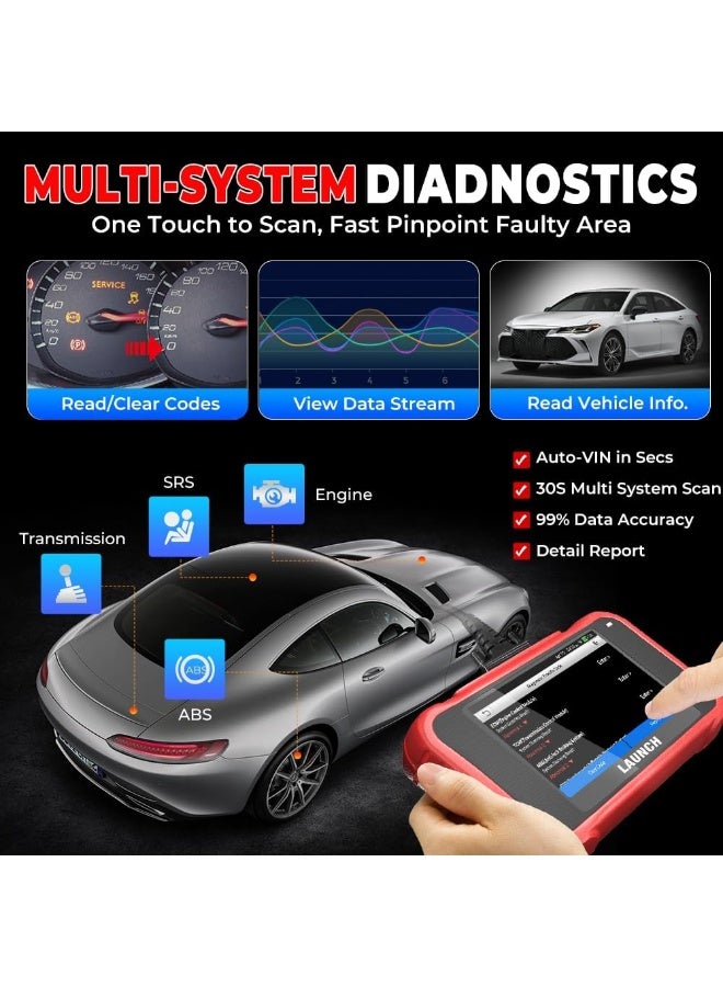 Launch ماسح ضوئي OBD2 LAUNCH CRP129E V3.0 2026 مع 12 إعادة تعيين ABS SRS قراءة رموز المحرك تحديث مجاني مدى الحياة - Image 4