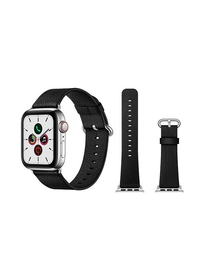vesus Replacement Band For Apple Watch Series 5/4/3/2/1 44/42mm Black