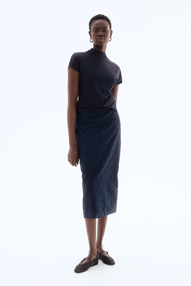 H&M Broderie anglaise pencil skirt