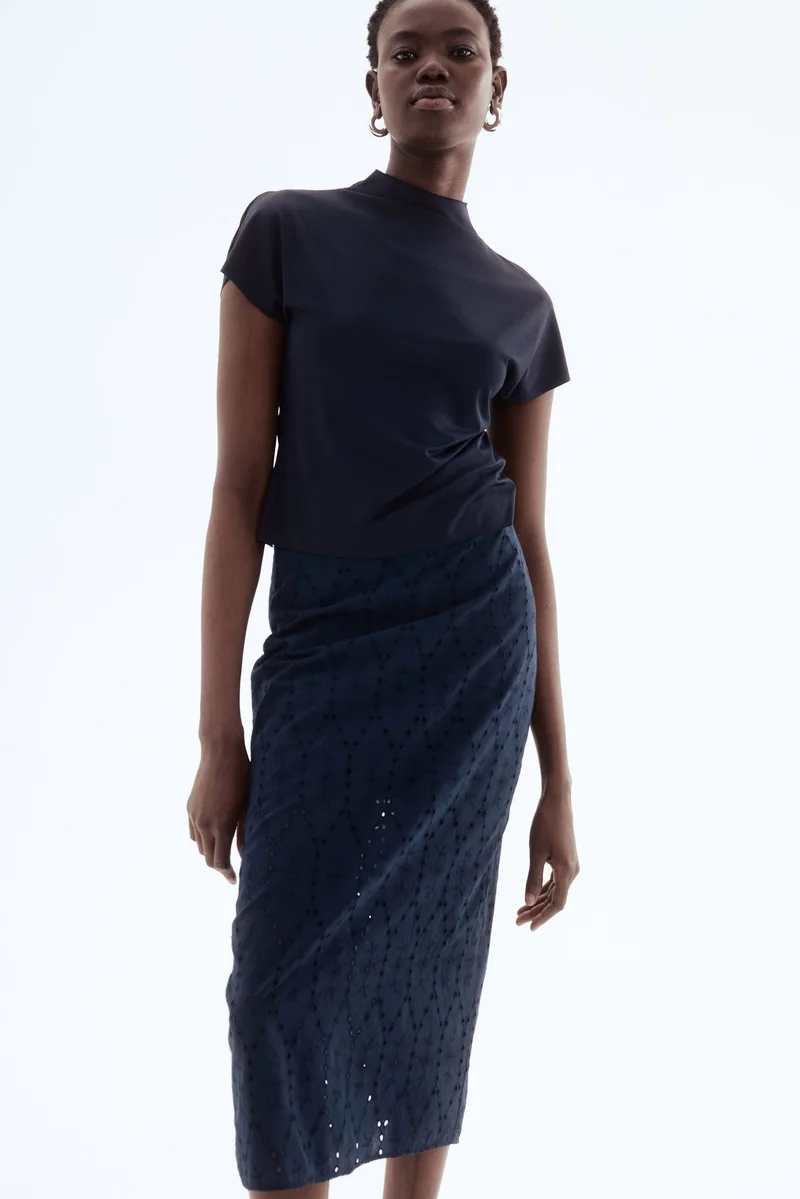 H&M Broderie anglaise pencil skirt