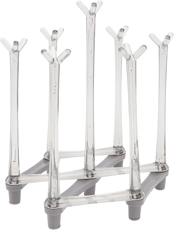 Merryhapy Kitchen Cabinet Organizer Cup Storage Rack Wine Glass Holder for Counter - Image 2