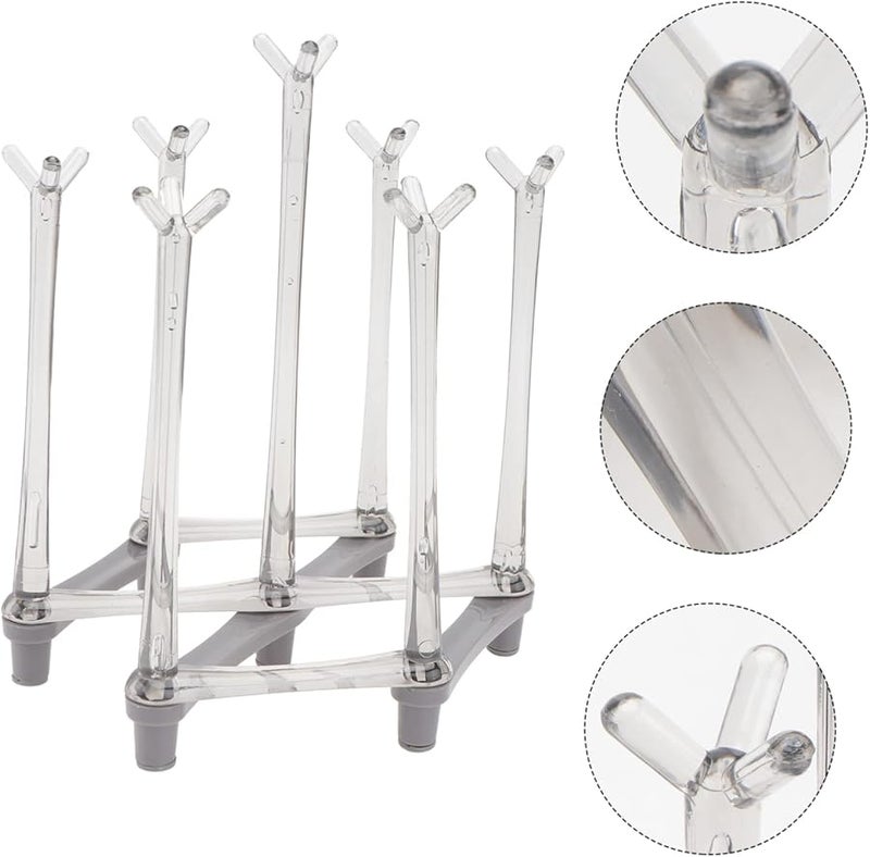 Merryhapy Kitchen Cabinet Organizer Cup Storage Rack Wine Glass Holder for Counter - Image 4