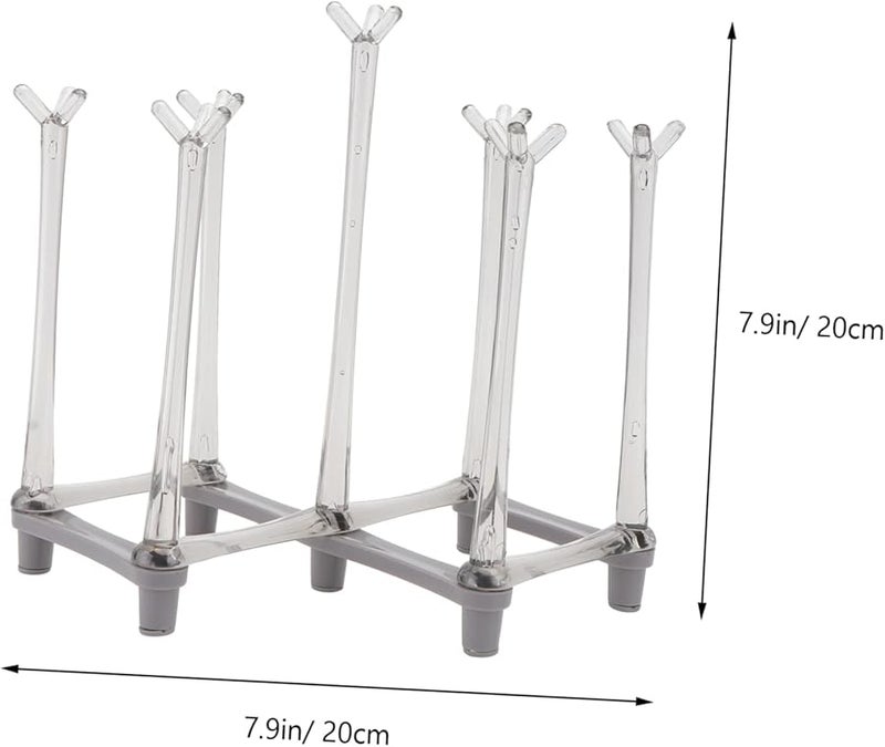 Merryhapy Kitchen Cabinet Organizer Cup Storage Rack Wine Glass Holder for Counter - Image 3