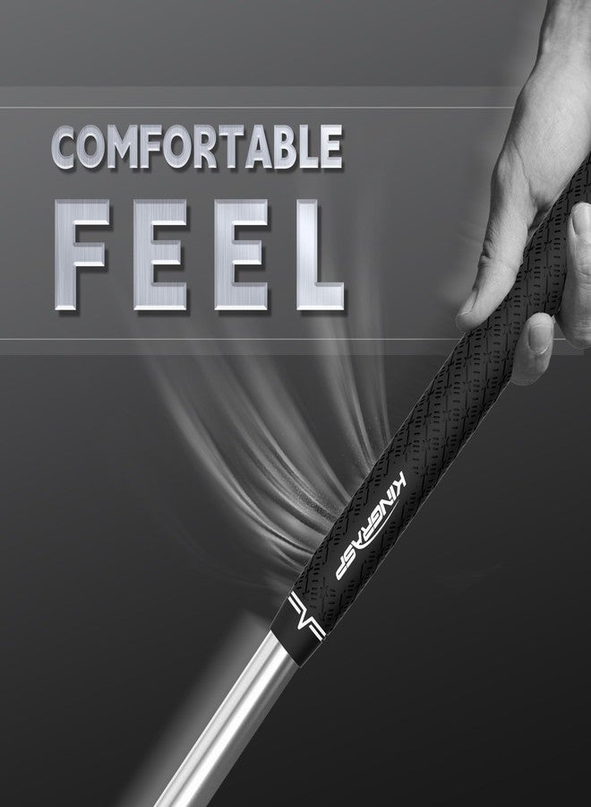 KINGRASP Multi Compound Golf Grips，13 Grips Set,Soft Rubber Golf Clubs Grips, Anti-Slip Ecological Cotton Yarn Thread Technology,Midesize Standard Size,6 Colors Optional (Black, Standard) - Image 5