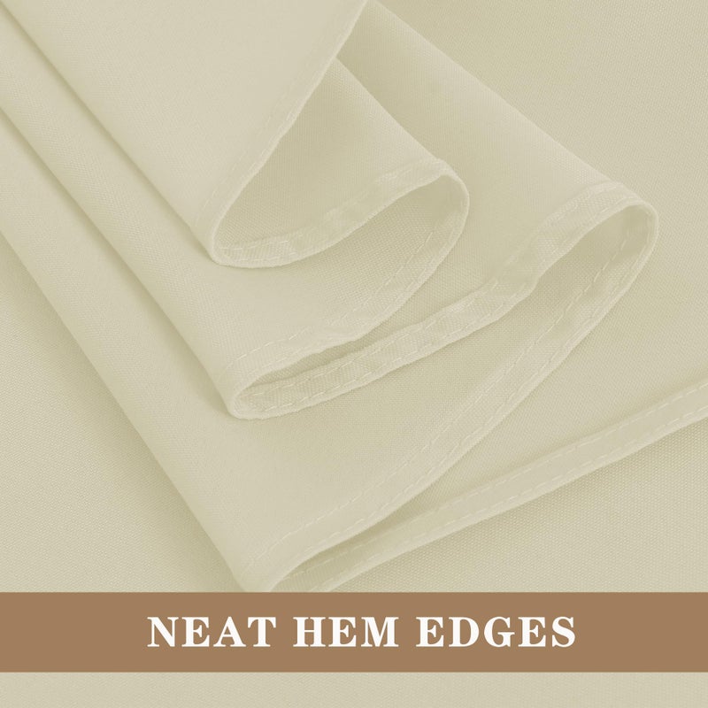 Fitable Ivory Tablecloths for 6-8 Foot Tables  6 Pack - 70 x 120 Inches - Reusable and Washable Table Clothes  Polyester Fabric Table Covers for Wedding  Party  Banquet - Image 3