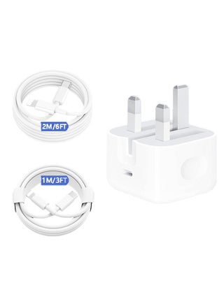iPhone 20W PD Fast Charger, Type-C Power Block Wall Charger Plug Adapter, 2M USB-C to Lightning Cable for 14 13 12 11 Pro Mini XS XR X, iPad, AirPod, Apple MFi Certified, white - pzsku/ZF9906840477AD8E4BA3CZ/45/1741896482/36e76769-6cae-4b8f-89a0-761831cc46fe