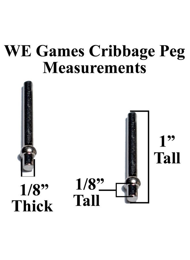WE Games Wooden Travel Cribbage Board Game Set 4.75 in, Small 2 Track Travel Cribbage Board with Card Storage, Includes Deck and Metal Pegs - Image 4
