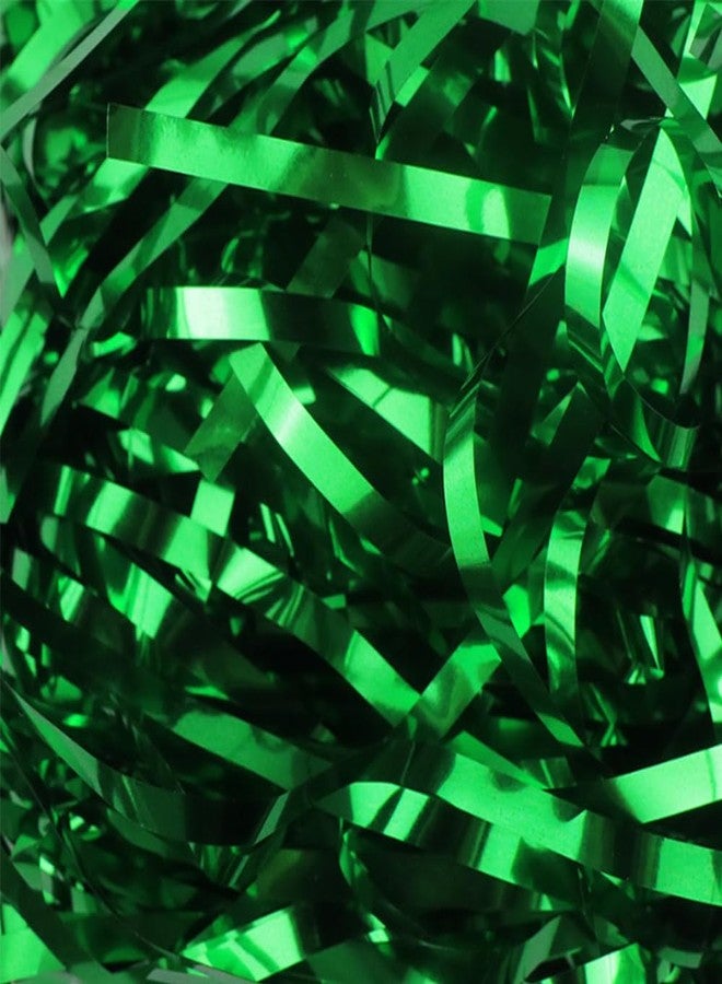 Amsthow Basket Grass Green Basket Filler 1/2 LB Gift Wrap Shredded Shiny Cut Confetti Raffia Box Stuffing for Birthday Wedding Wrapping - Image 1
