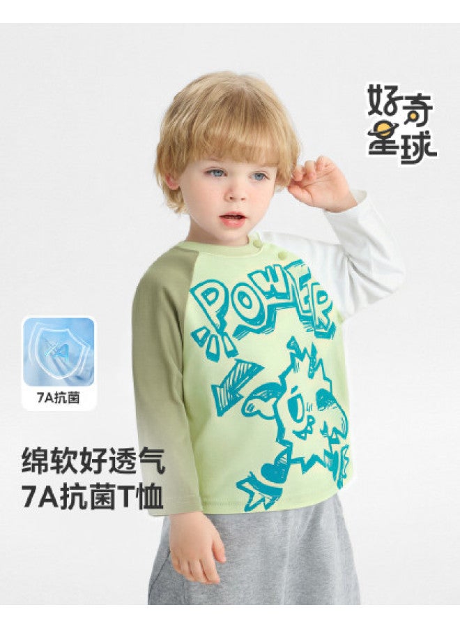Boys' T-shirt Long Sleeve Spring/autumn Style Baby Top Print 25 New Arrival Girls - Image 1