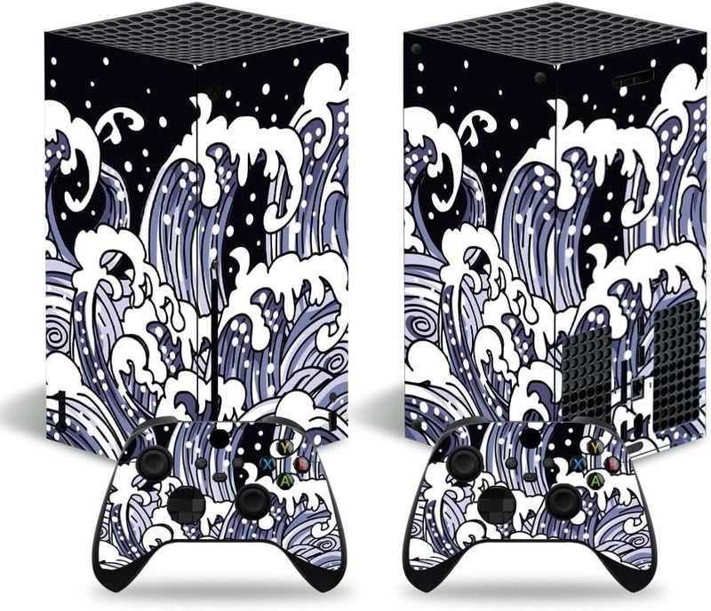 Xbox Series X Stickers Full Body Vinyl Skin Decal Protective Cover for Microsoft Xbox Series X Console and Controllers (Series X disc C)