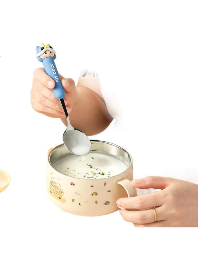 Corn Stainless Steel Spoon, Baby Home Dining Spoon, Soup Spoon, Long-Handled Spoon, Thickened Mixing Spoon, Small Soup Spoon - Image 1