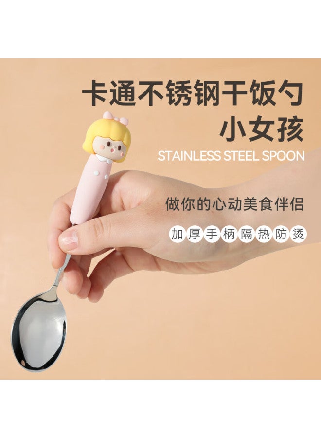 Corn Stainless Steel Spoon, Baby Home Dining Spoon, Soup Spoon, Long-handled Spoon, Thickened Mixing Spoon, Small Soup Spoon - Image 1