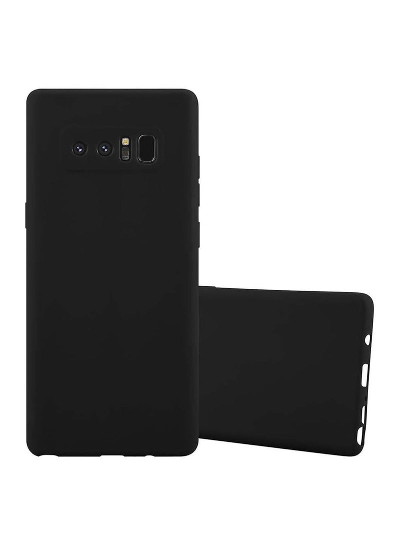 Case for Samsung Galaxy Note 8 Soft Silicone Gel Rubber Cover Shockproof Matte Finish Back Cover Inner Fabric Lining with Camera Protection Case for Samsung Galaxy Note 8 Black - Image 1