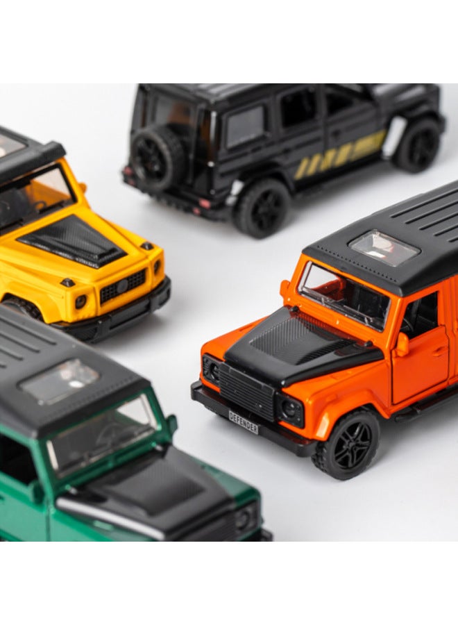 (With Sound And Light) Color Boxed Simulation Off-road Alloy Sports Car Model Children's Toys Car Boy Gift Wholesale-Color:Window Box-sound And Light Version Painted Police Car White - Image 4
