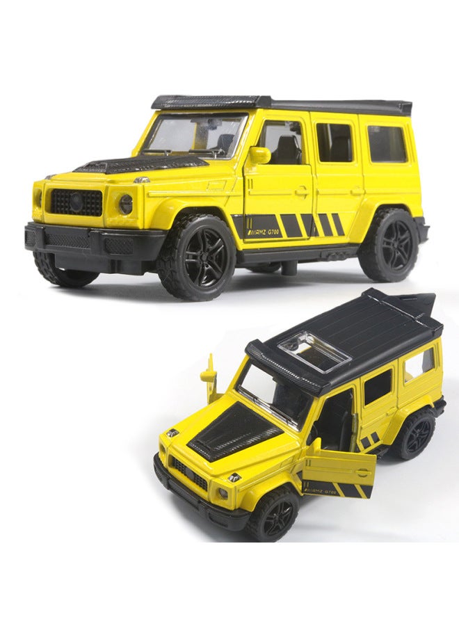(With Sound And Light) Color Boxed Simulation Off-road Alloy Sports Car Model Children's Toys Car Boy Gift Wholesale-Color:Window Box-sound And Light Version Painted Police Car White - Image 5