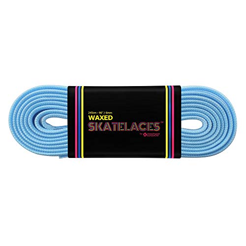 Bont Skates Waxed Laces - 6mm & 8mm - 47" 71" 79" 96" 108" - Tickle Blue (8mm Wide / 59 inch / 150cm) - Image 3