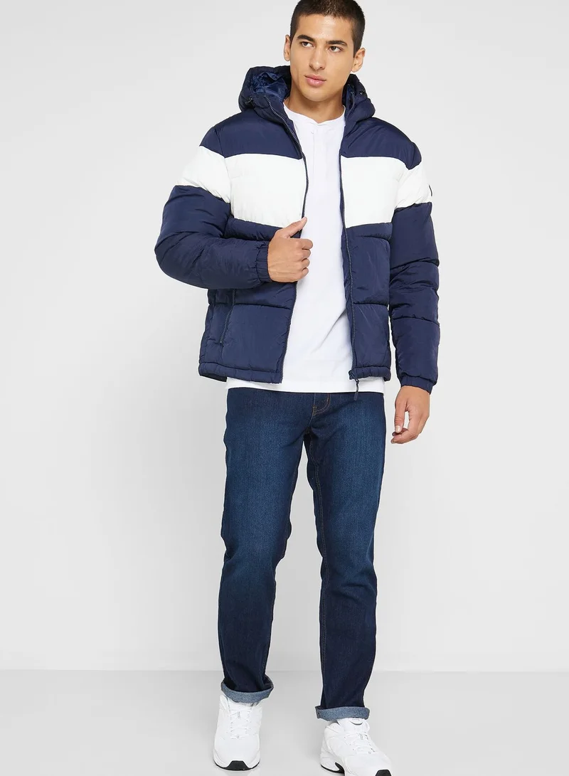 JACK & JONES Zip Through Puffer Jacket