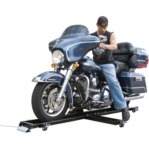 Black Widow Motorcycle Dolly Extra-Long for Cruisers Choppers 1,250 lb. Weight Capacity Adjustable Kickstand Caster Wheels - Image 3