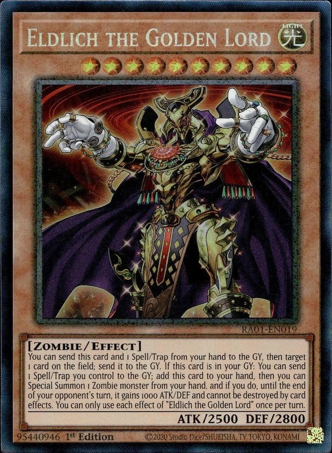 Yu-Gi-Oh! Eldlich The Golden Lord (PCR) - RA01-EN019 - Prismatic Collector's Rare - 1st Edition