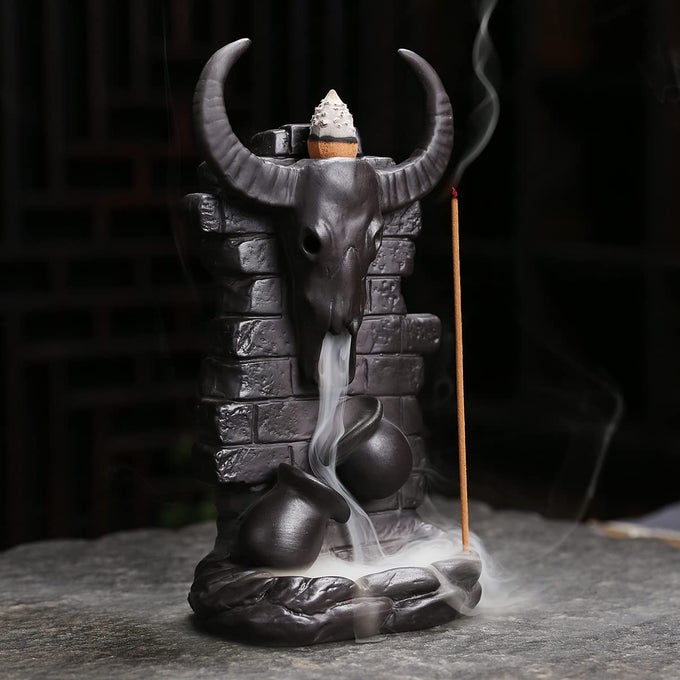 CONE INCENSE HOLDER WATERFALL COOL SMOKE BACK FLOWING BACKFLOW INCENSE BURNER CERAMIC FOUNTAIN UNIQUE INCENSE STICKS HOLDER STAND FOR STICKS ASH CATCHERYOGAMEDITATIONZEN
