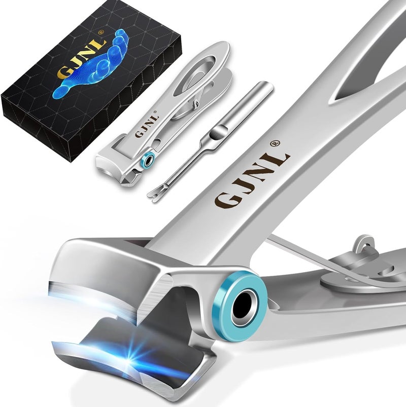 GJNL Nail Clippers for Men Thick Nails - Very Sharp 16mm Toe Nail Clippers with Wide Jaw Opening, Heavy Duty Large Toenail Clippers for Seniors - Image 1