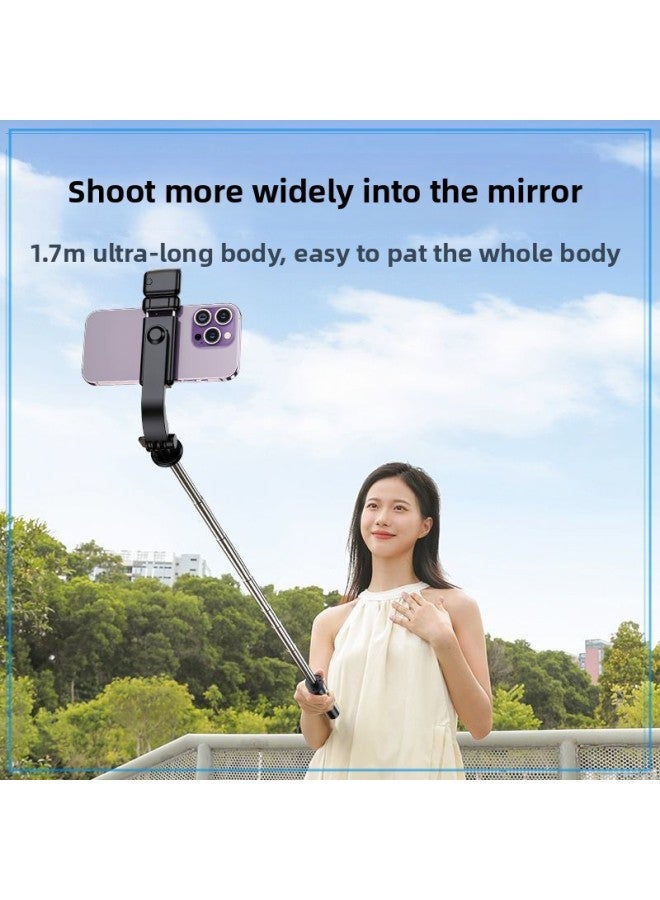 Loquat Multi-function Universal Selfie Stick Handheld Landing Selfie Live Travel Bluetooth Control Tripod Mobile Phone Degree Light-Color:Starlight White 【bluetooth Remote Control + Integrated Storage】-【tr  - Image 5
