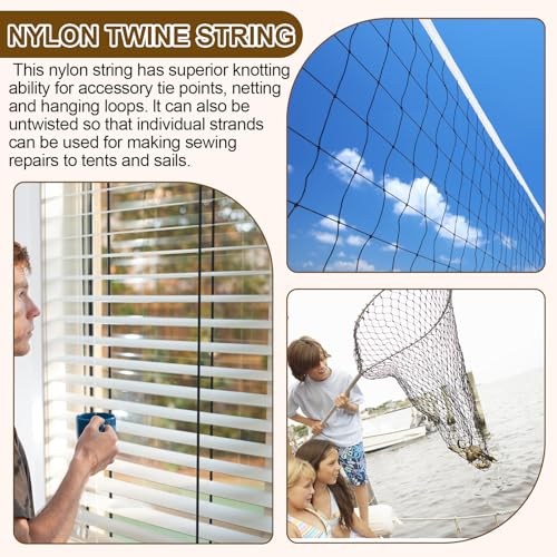 ANMOFLY Black Nylon String 984ft 2mm Cord Twine for Garden Tomato Climbing Plants Floristry Fishing Wrapping Camping Outdoor Survival Netting Home Improvement - Image 5