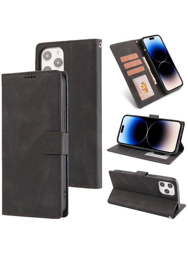 S-TOP Case For iPhone 14 Pro Fantasy Classic Skin-feel Calfskin Texture Leather Case - Image 1