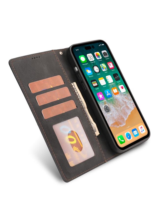 S-TOP Case For iPhone 14 Pro Fantasy Classic Skin-feel Calfskin Texture Leather Case - Image 3